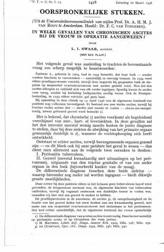 Eerste pagina van het artikel zoals het is gepubliceerd in het tijdschrift