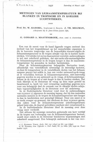 Eerste pagina van het artikel zoals het is gepubliceerd in het tijdschrift