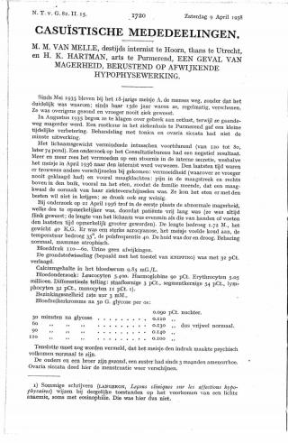 Eerste pagina van het artikel zoals het is gepubliceerd in het tijdschrift