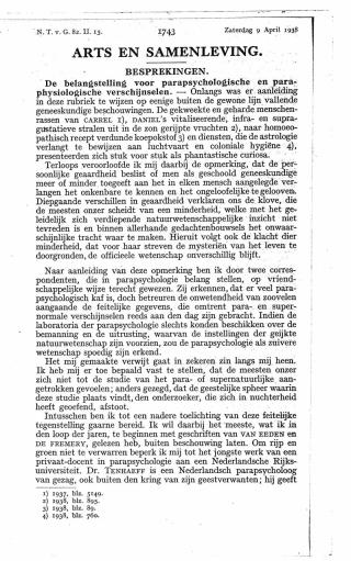 Eerste pagina van het artikel zoals het is gepubliceerd in het tijdschrift