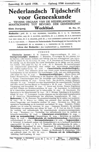 Eerste pagina van het artikel zoals het is gepubliceerd in het tijdschrift