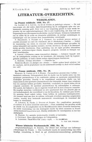 Eerste pagina van het artikel zoals het is gepubliceerd in het tijdschrift