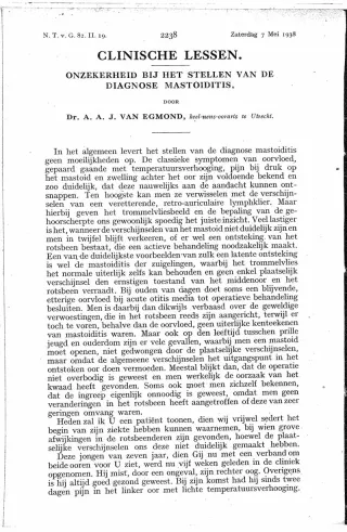 Eerste pagina van het artikel zoals het is gepubliceerd in het tijdschrift