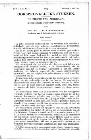 Eerste pagina van het artikel zoals het is gepubliceerd in het tijdschrift