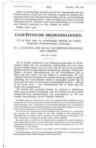 Eerste pagina van het artikel zoals het is gepubliceerd in het tijdschrift