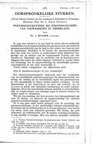 Eerste pagina van het artikel zoals het is gepubliceerd in het tijdschrift