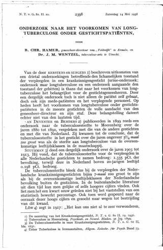 Eerste pagina van het artikel zoals het is gepubliceerd in het tijdschrift