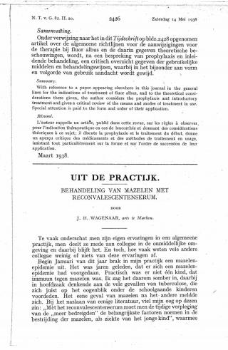 Eerste pagina van het artikel zoals het is gepubliceerd in het tijdschrift