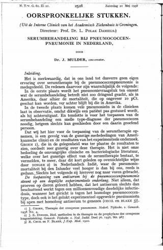 Eerste pagina van het artikel zoals het is gepubliceerd in het tijdschrift