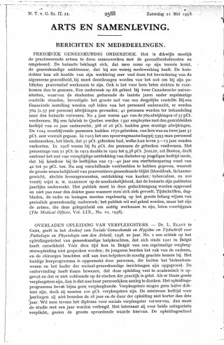 Eerste pagina van het artikel zoals het is gepubliceerd in het tijdschrift