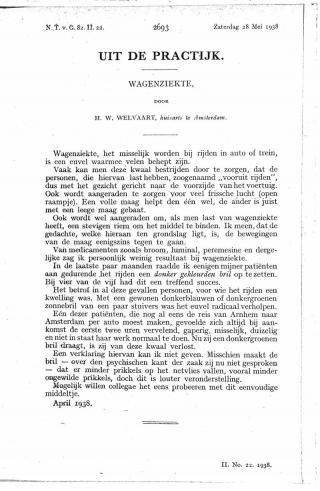 Eerste pagina van het artikel zoals het is gepubliceerd in het tijdschrift