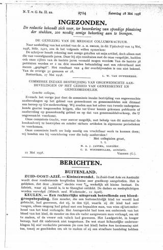 Eerste pagina van het artikel zoals het is gepubliceerd in het tijdschrift