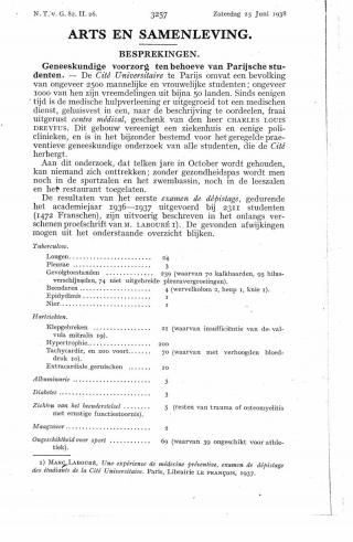 Eerste pagina van het artikel zoals het is gepubliceerd in het tijdschrift