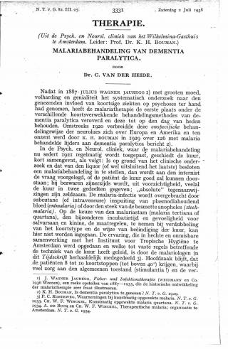 Eerste pagina van het artikel zoals het is gepubliceerd in het tijdschrift