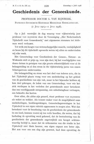 Eerste pagina van het artikel zoals het is gepubliceerd in het tijdschrift