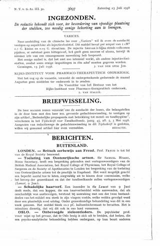 Eerste pagina van het artikel zoals het is gepubliceerd in het tijdschrift