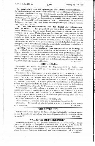 Eerste pagina van het artikel zoals het is gepubliceerd in het tijdschrift