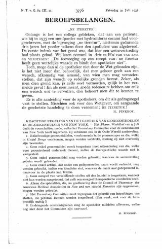 Eerste pagina van het artikel zoals het is gepubliceerd in het tijdschrift