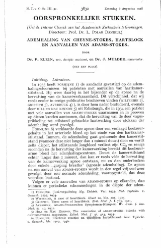 Eerste pagina van het artikel zoals het is gepubliceerd in het tijdschrift