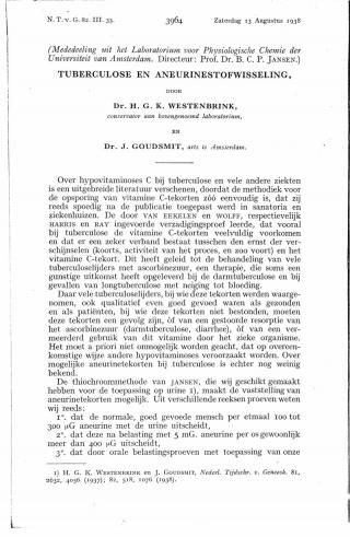 Eerste pagina van het artikel zoals het is gepubliceerd in het tijdschrift