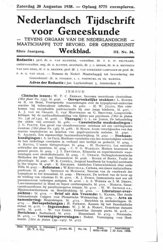 Eerste pagina van het artikel zoals het is gepubliceerd in het tijdschrift