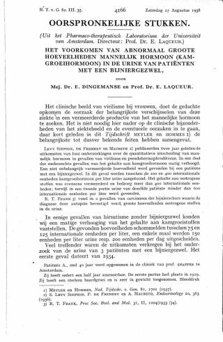 Eerste pagina van het artikel zoals het is gepubliceerd in het tijdschrift