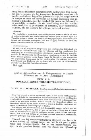 Eerste pagina van het artikel zoals het is gepubliceerd in het tijdschrift