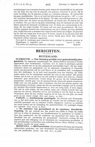 Eerste pagina van het artikel zoals het is gepubliceerd in het tijdschrift