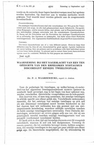 Eerste pagina van het artikel zoals het is gepubliceerd in het tijdschrift