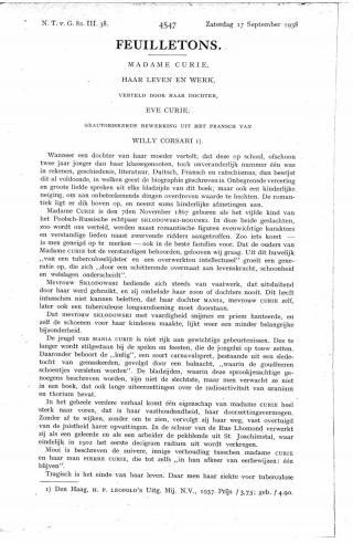 Eerste pagina van het artikel zoals het is gepubliceerd in het tijdschrift