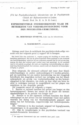 Eerste pagina van het artikel zoals het is gepubliceerd in het tijdschrift
