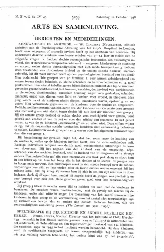 Eerste pagina van het artikel zoals het is gepubliceerd in het tijdschrift