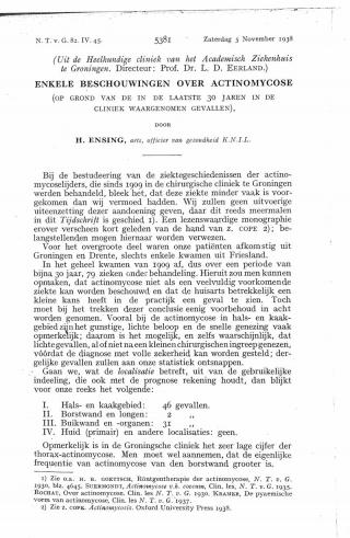 Eerste pagina van het artikel zoals het is gepubliceerd in het tijdschrift