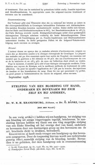 Eerste pagina van het artikel zoals het is gepubliceerd in het tijdschrift