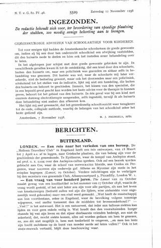 Eerste pagina van het artikel zoals het is gepubliceerd in het tijdschrift