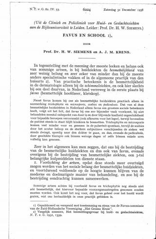 Eerste pagina van het artikel zoals het is gepubliceerd in het tijdschrift