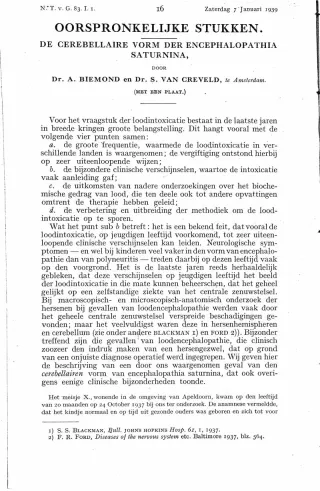 Eerste pagina van het artikel zoals het is gepubliceerd in het tijdschrift