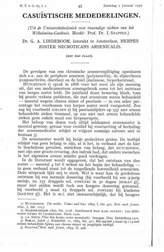 Eerste pagina van het artikel zoals het is gepubliceerd in het tijdschrift