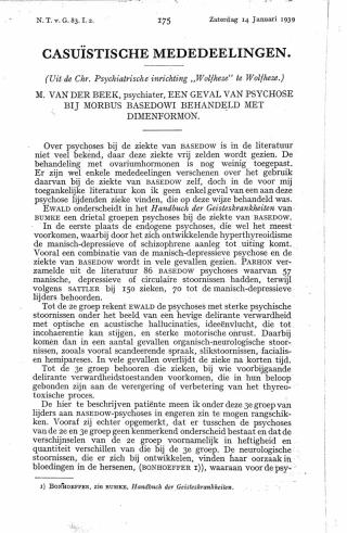 Eerste pagina van het artikel zoals het is gepubliceerd in het tijdschrift