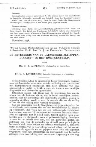 Eerste pagina van het artikel zoals het is gepubliceerd in het tijdschrift