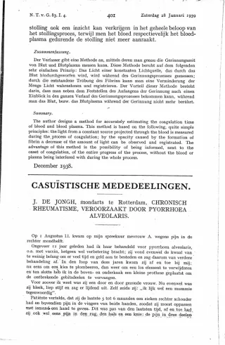 Eerste pagina van het artikel zoals het is gepubliceerd in het tijdschrift