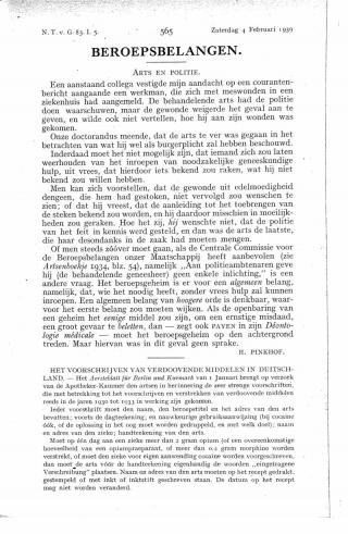 Eerste pagina van het artikel zoals het is gepubliceerd in het tijdschrift