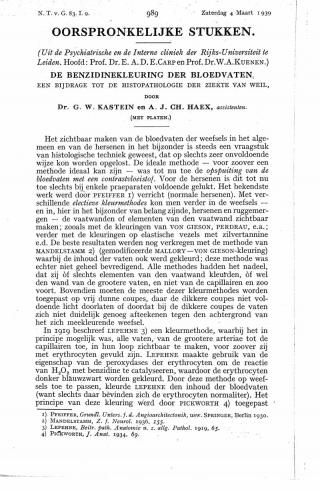 Eerste pagina van het artikel zoals het is gepubliceerd in het tijdschrift