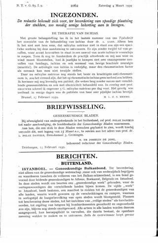 Eerste pagina van het artikel zoals het is gepubliceerd in het tijdschrift