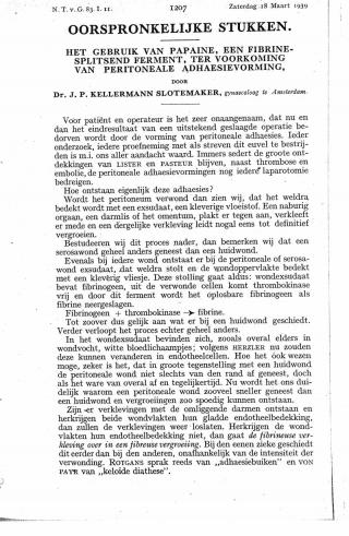 Eerste pagina van het artikel zoals het is gepubliceerd in het tijdschrift