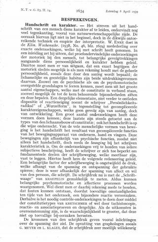 Eerste pagina van het artikel zoals het is gepubliceerd in het tijdschrift