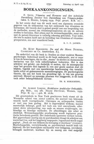 Eerste pagina van het artikel zoals het is gepubliceerd in het tijdschrift