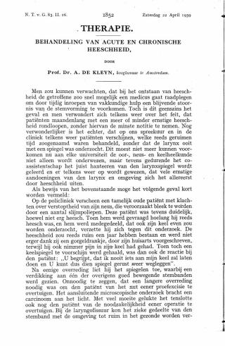 Eerste pagina van het artikel zoals het is gepubliceerd in het tijdschrift