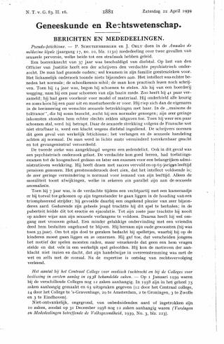 Eerste pagina van het artikel zoals het is gepubliceerd in het tijdschrift