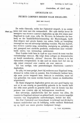 Eerste pagina van het artikel zoals het is gepubliceerd in het tijdschrift